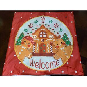 Gingerbread Christmas Pillow Cover Soft Decorative Case Holiday Xmas Home Decor